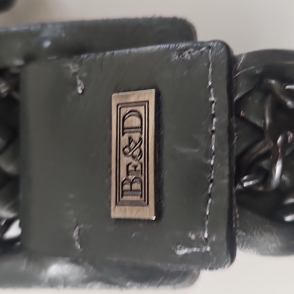 Be&D Soft Woven Leather Belt with Integrated Metal Chain Size L main image 8